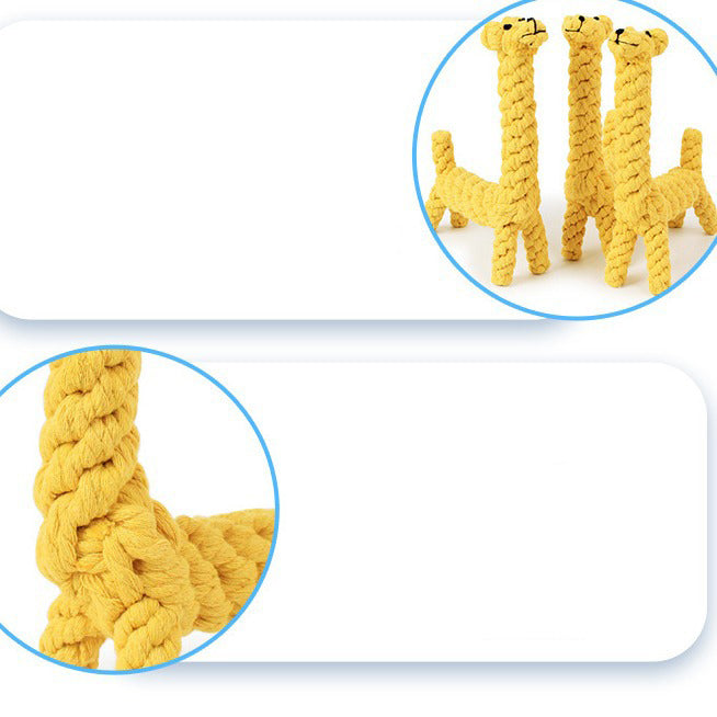 Giraffe Rope Chew Toy - Dental Health & Interactive Play