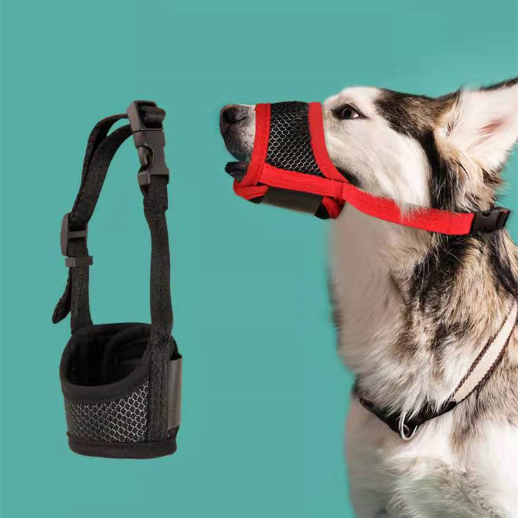 Adjustable Dog Muzzle - Soft Polyester Bite Prevention Training Aid
