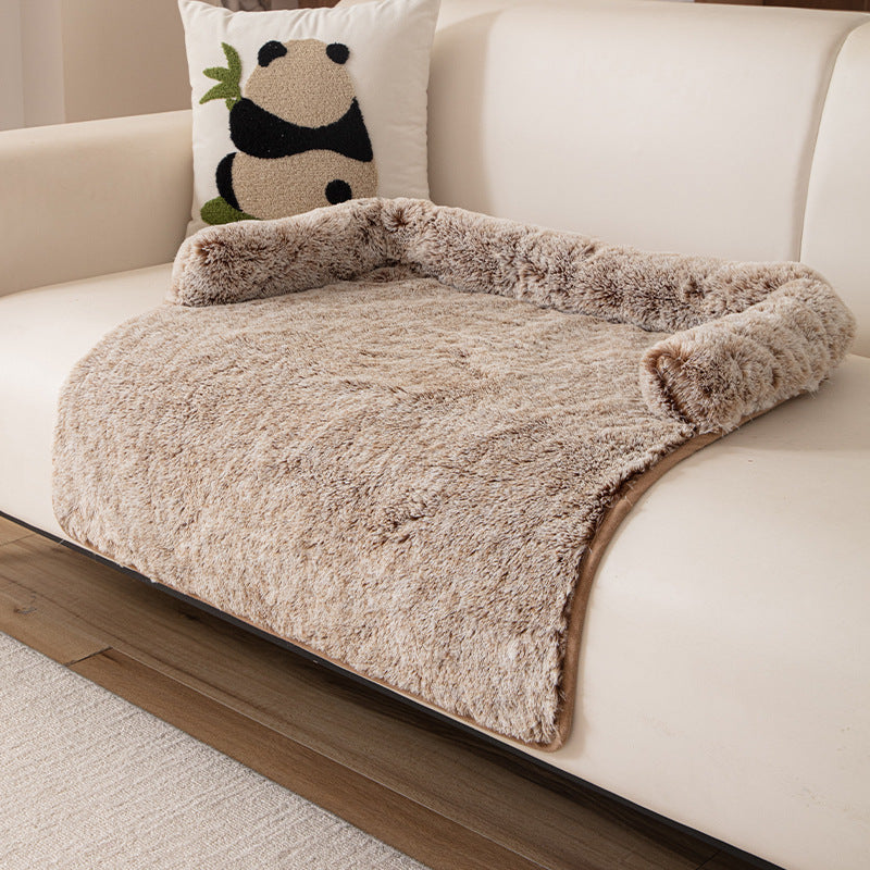 Plush Nest Dog Bed - Cosy Winter Sofa for Medium Dogs 75cm