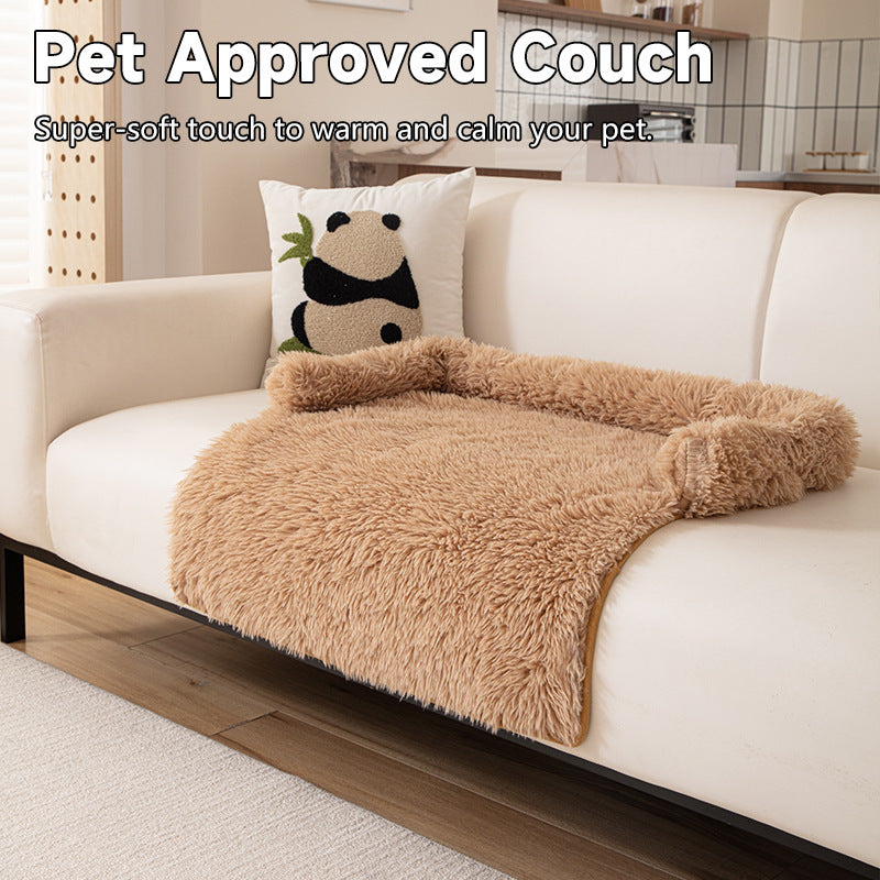 Plush Nest Dog Bed - Cosy Winter Sofa for Medium Dogs 75cm