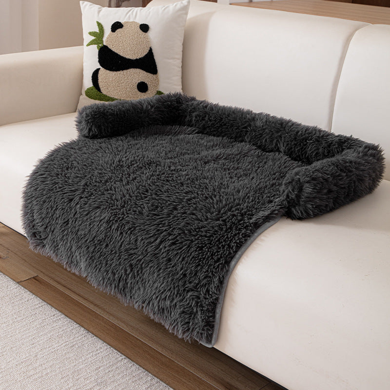 Plush Nest Dog Bed - Cosy Winter Sofa for Medium Dogs 75cm