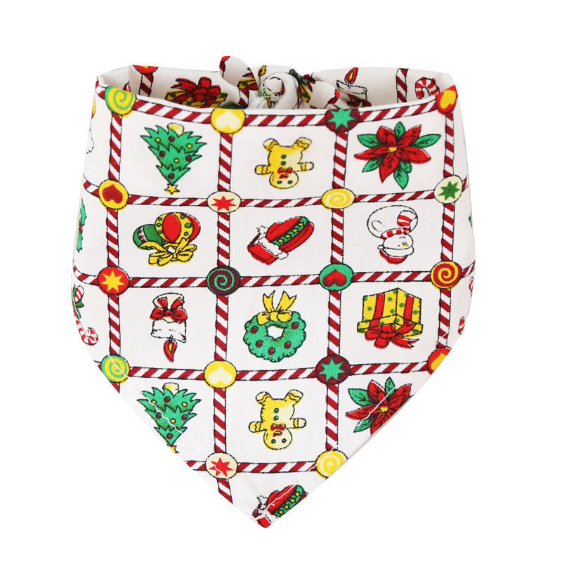 Christmas Triangle Bandana for Dogs & Cats - Festive Cotton Scarf