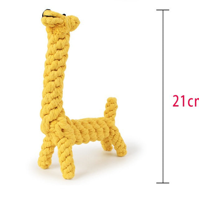 Giraffe Rope Chew Toy - Dental Health & Interactive Play