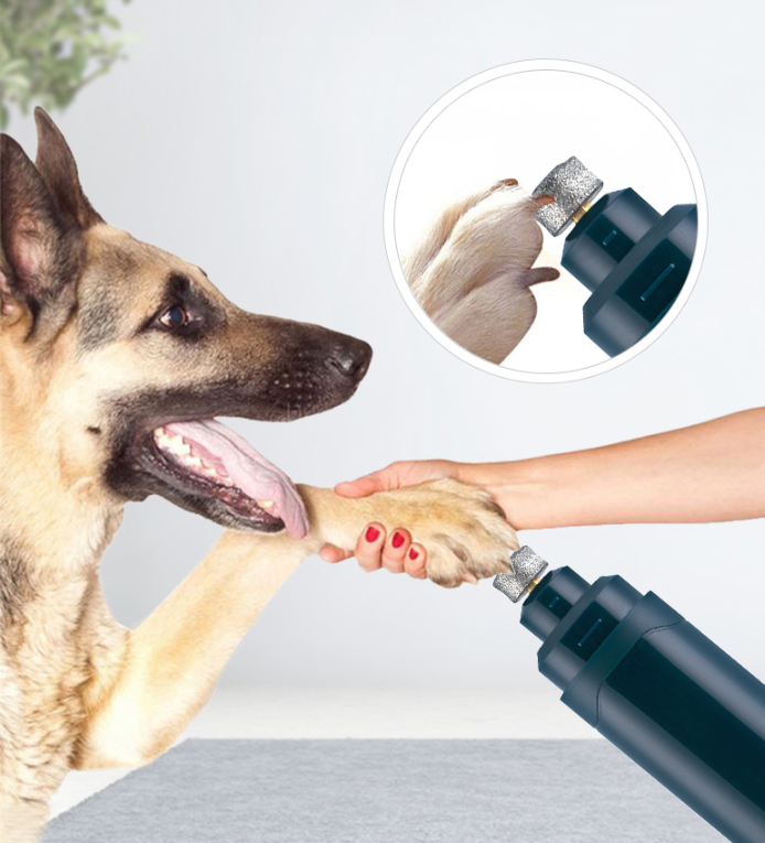 Electric Pet Nail Grinder - Quiet 2-Speed Cordless Trimmer