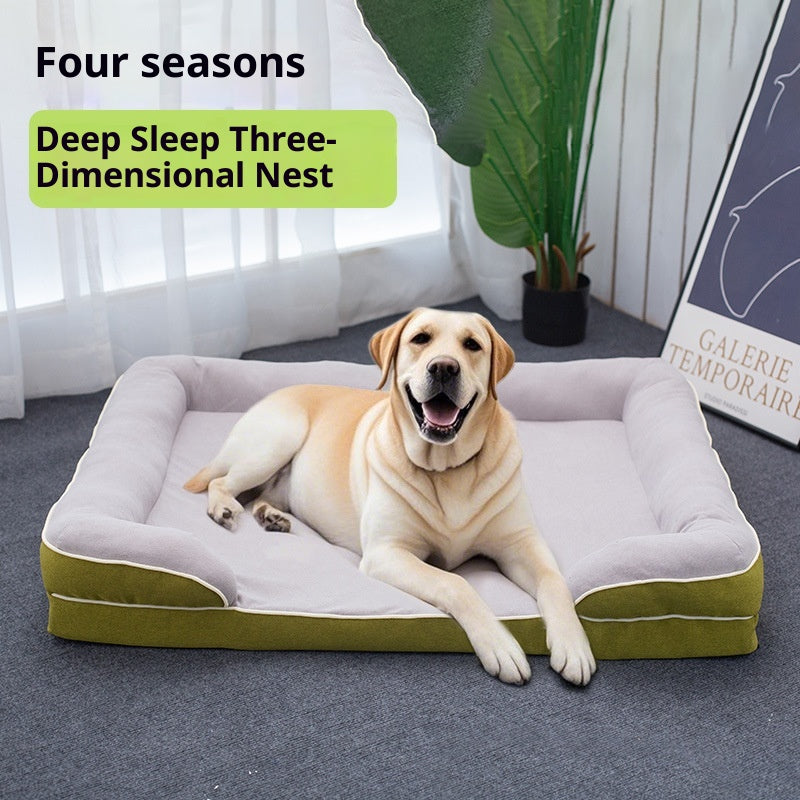 Washable Dog Bed - Removable Cover, All Season Comfort