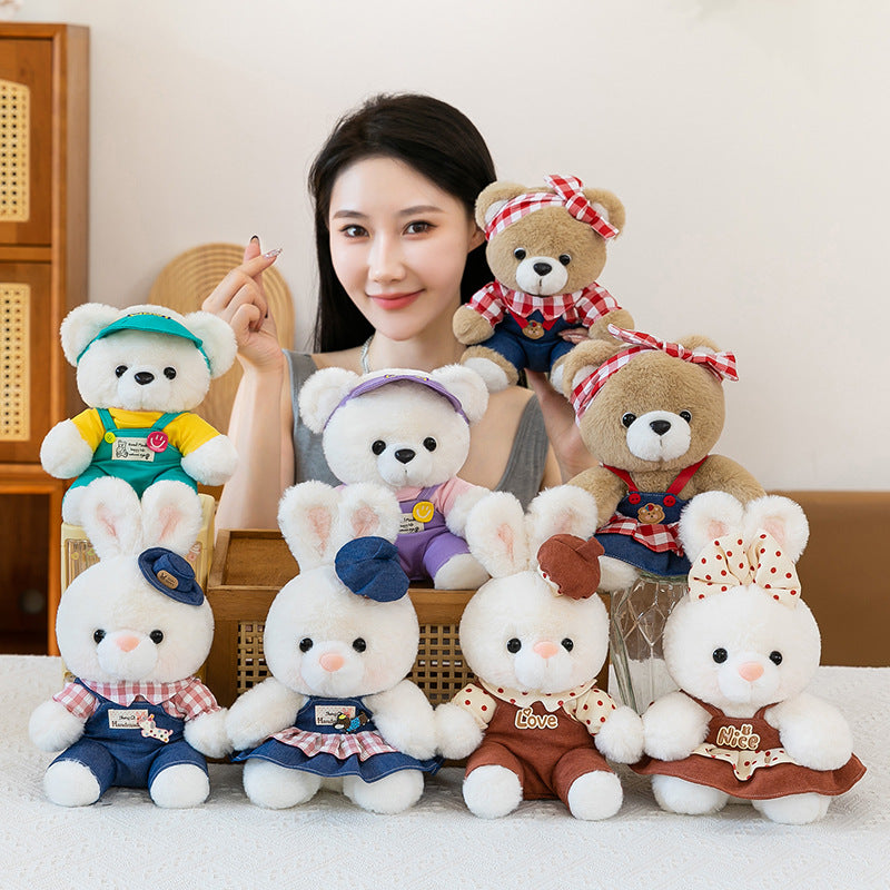 Plush Rabbit Toy - Soft Cuddle Companion for Dogs & Cats