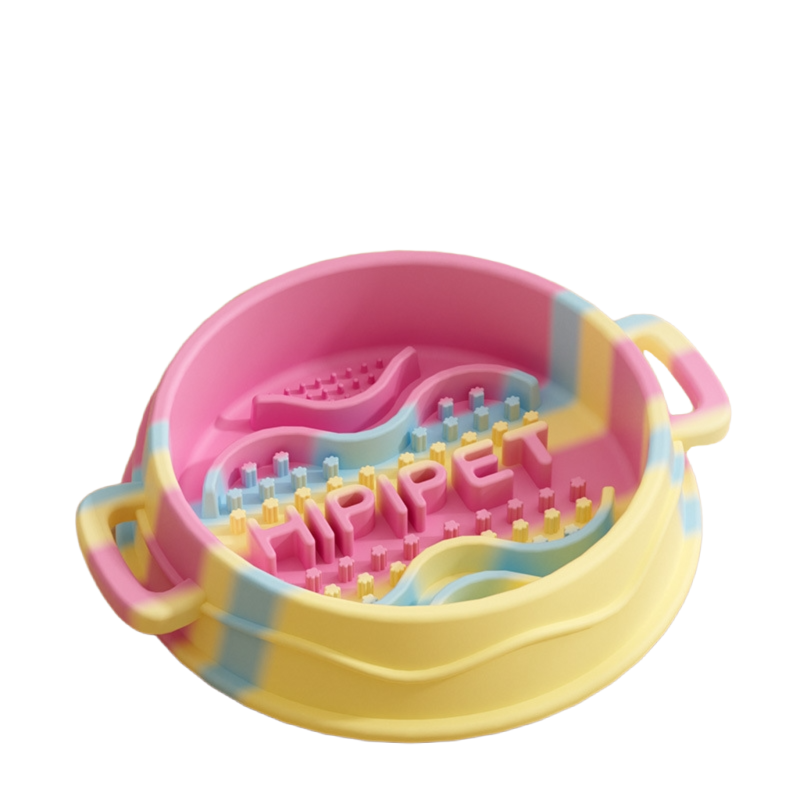 Slow Feeder Dog Bowl - Interactive Maze Design with Easy Grip Handles