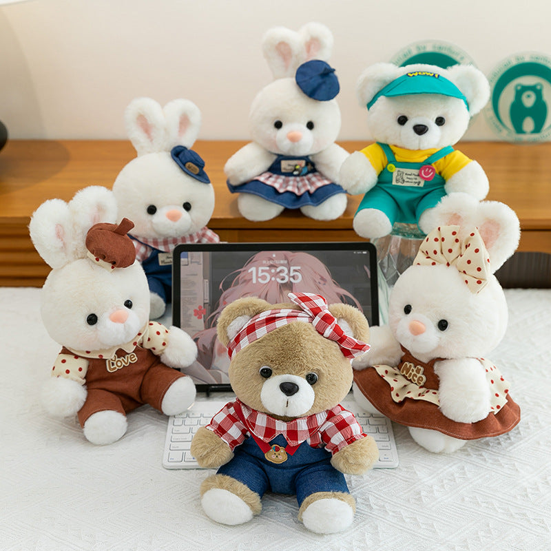 Plush Rabbit Toy - Soft Cuddle Companion for Dogs & Cats