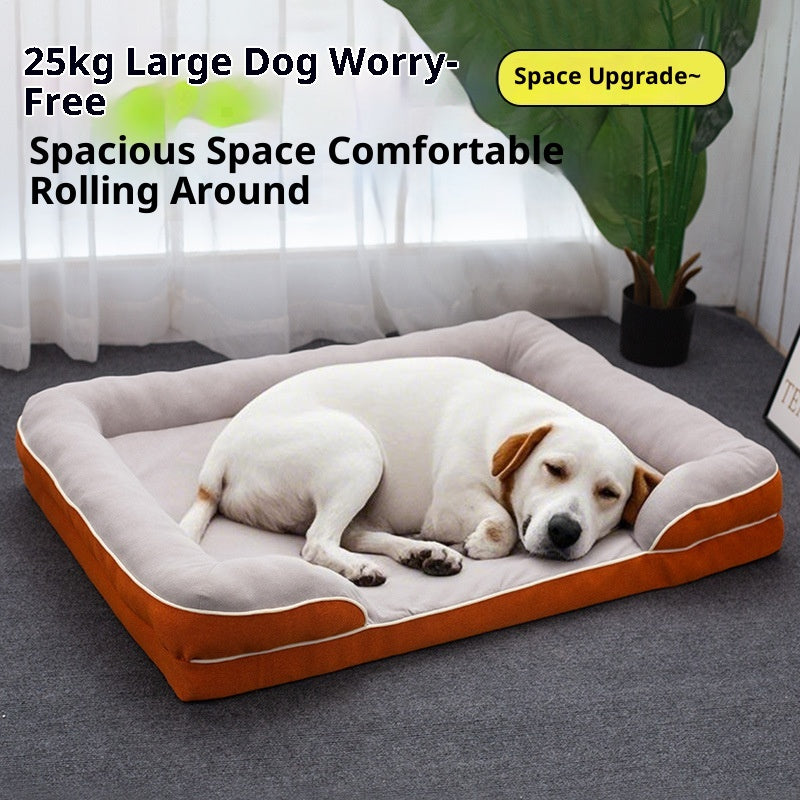 Washable Dog Bed - Removable Cover, All Season Comfort
