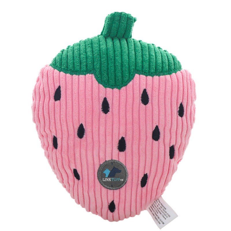 Fruit & Veggie Plush Dog Toys - Bite-Resistant Squeaky Fun