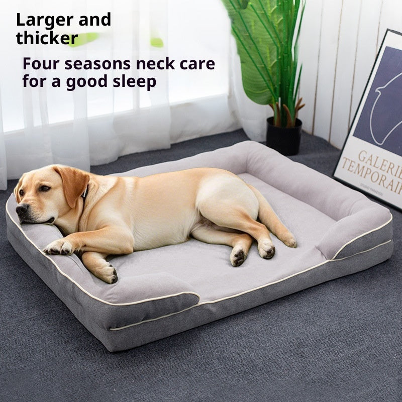 Washable Dog Bed - Removable Cover, All Season Comfort