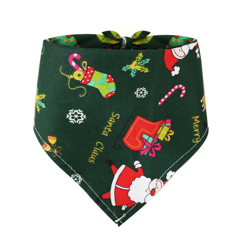 Christmas Triangle Bandana for Dogs & Cats - Festive Cotton Scarf