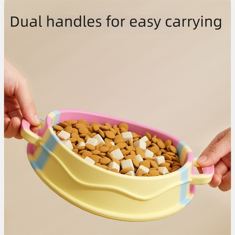 Slow Feeder Dog Bowl - Interactive Maze Design with Easy Grip Handles