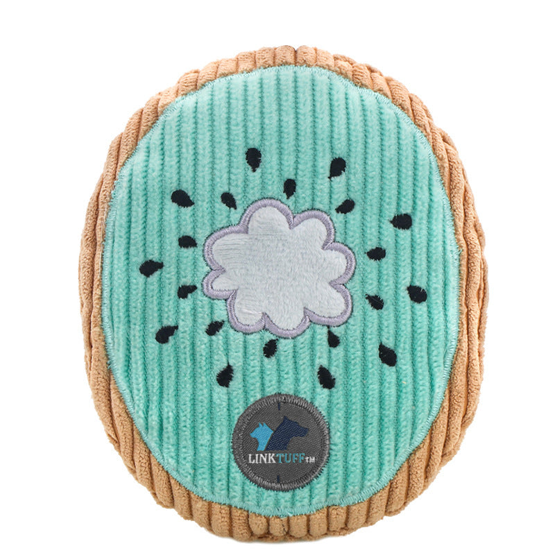 Fruit & Veggie Plush Dog Toys - Bite-Resistant Squeaky Fun