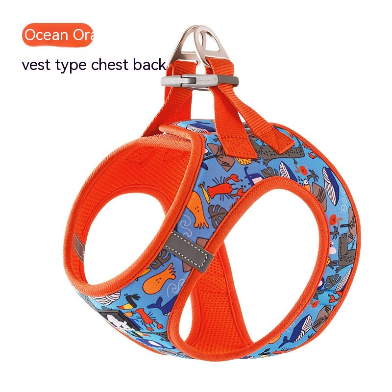 Small Dog Vest - Soft Polyester Harness for Toy Breeds & Puppies