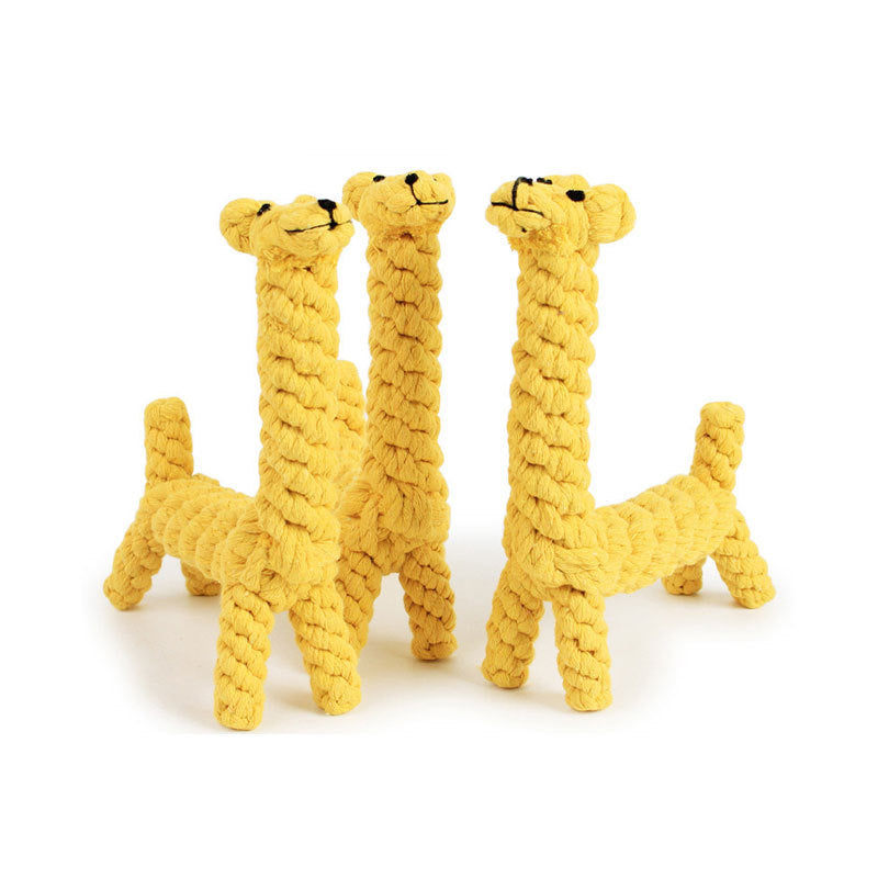 Giraffe Rope Chew Toy - Dental Health & Interactive Play