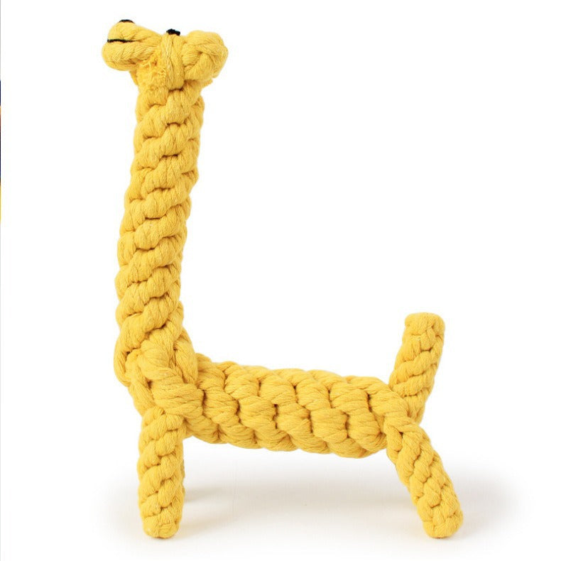 Giraffe Rope Chew Toy - Dental Health & Interactive Play