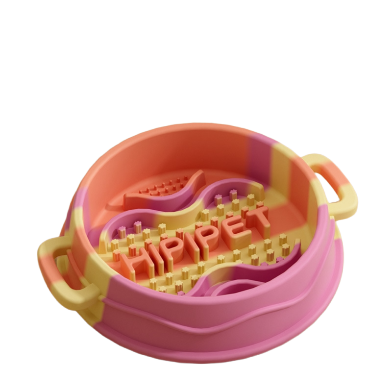 Slow Feeder Dog Bowl - Interactive Maze Design with Easy Grip Handles